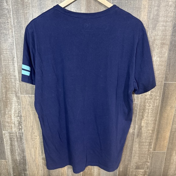 Express Men's Graphic T-Shirt L Navy Blonde Photo Tee 5th Ave EXP-111 - Picture 2 of 8